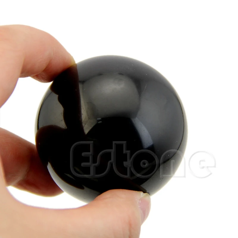 2021 New 50mm Asian Natural Black Obsidian Sphere Large Stone Needle Ball Healing Stone