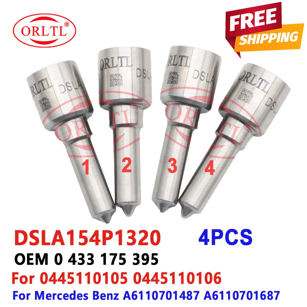 Diesel Fuel Injection Nozzle DSLA 154 P1320 0433175395 Injector DSLA154P1320 For A6110701487/A6110701687 0445110105 0445110106