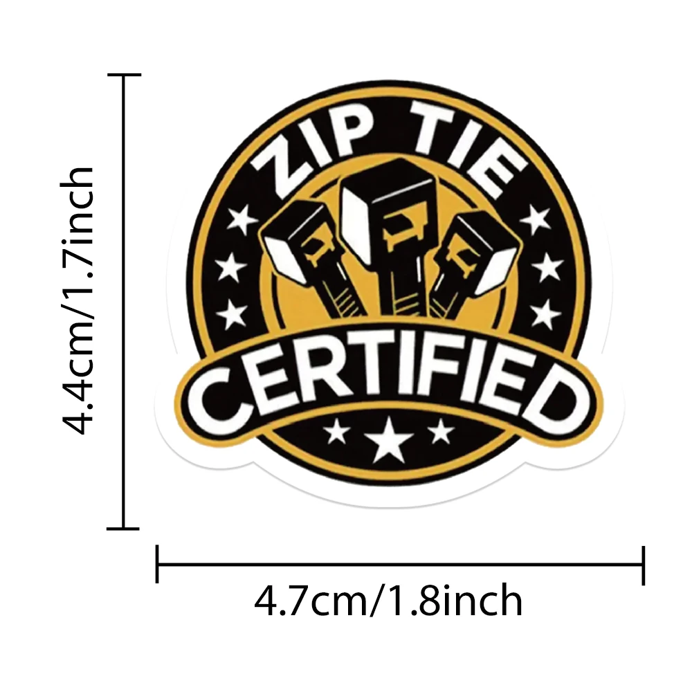 Pegatinas divertidas de vinilo con cremallera certificada, calcomanías de trabajo mecánico, bricolaje, ordenador portátil, casco de motocicleta, 65