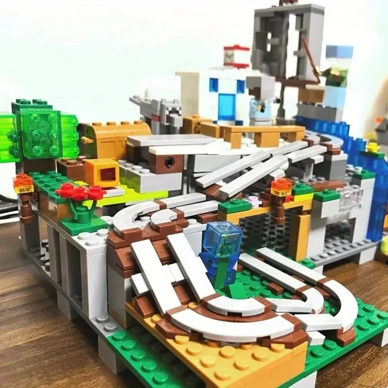 Blocos de construção de edição especial The Cave Village com bonecos de ação Steve compatíveis com meu mundo conjunto de brinquedos presentes de aniversário