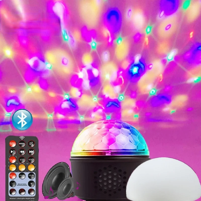 Bluetooth star sky projection lamp crystal magic ball lamp led stage lamp KTV bar laser lamp colorful night light