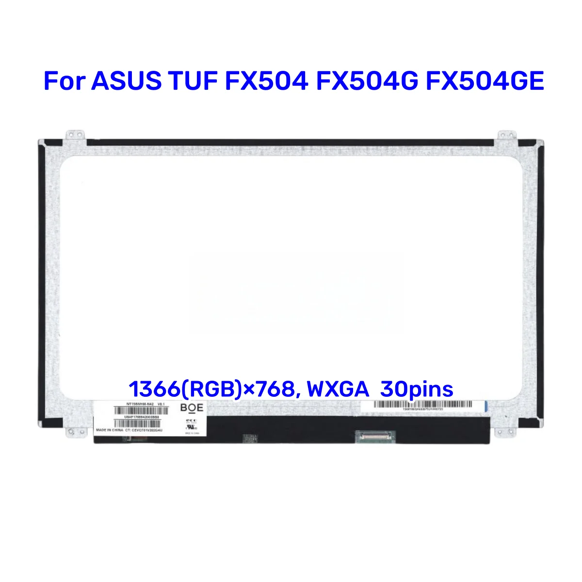 

15.6 inch LCD For ASUS TUF FX504 FX504G FX504GE LED Panel FHD Display Matrix 1920X1080 30 Pins laptop LCD Screen replacement