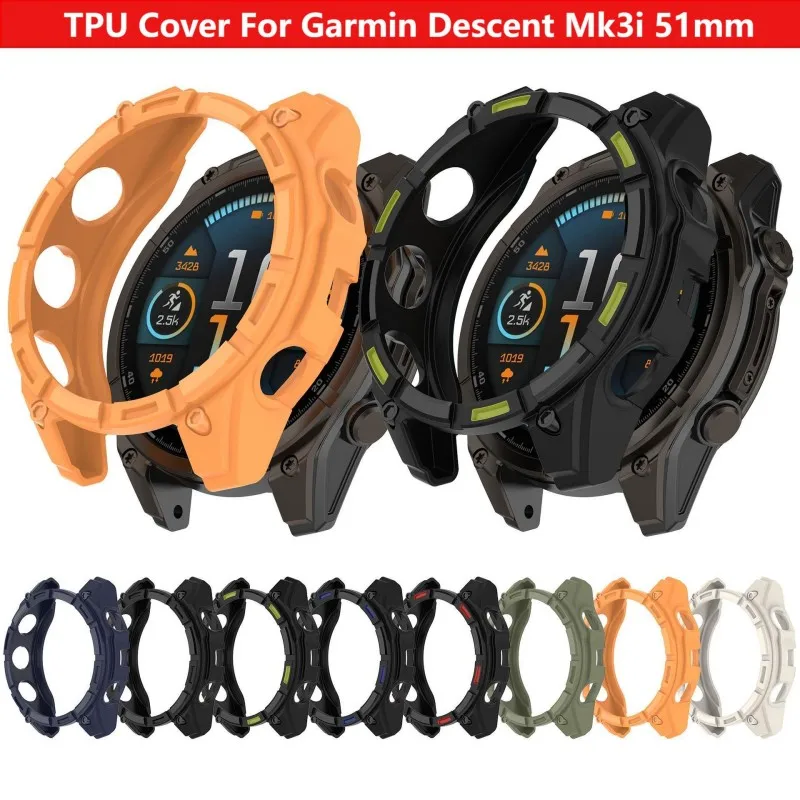 

TPU Case For Garmin Descent Mk3i 51mm Smart Watch Band Soft Silicone Cover Mk 3i Bumper Protector Shell Accessoies Strap