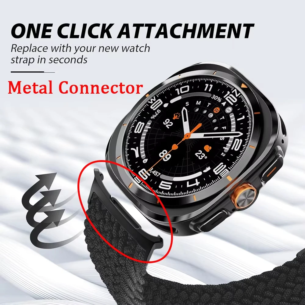 Magnetisches geflochtenes Armband für Samsung Galaxy Watch Ultra Strap 47mm Nylon Pulseira Gürtel Armband Correa Galaxy Watch 2026 Ultra 2 – Detail 3