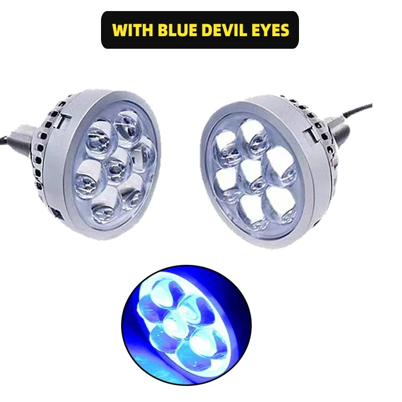 SANVI LED High Beam Projector Lens with Devil Eyes H1 H4 H7 9005 9006 Replacement Lens for Car Headflight Led Lights Lamp