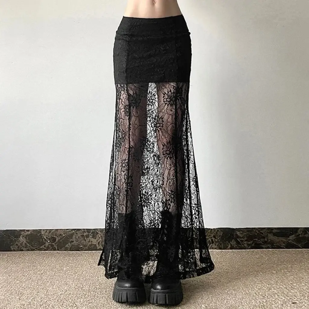 

Summer New Women's High Waist Gauze Skirt European And American Style Solid Color Slim Hip Street Fashion