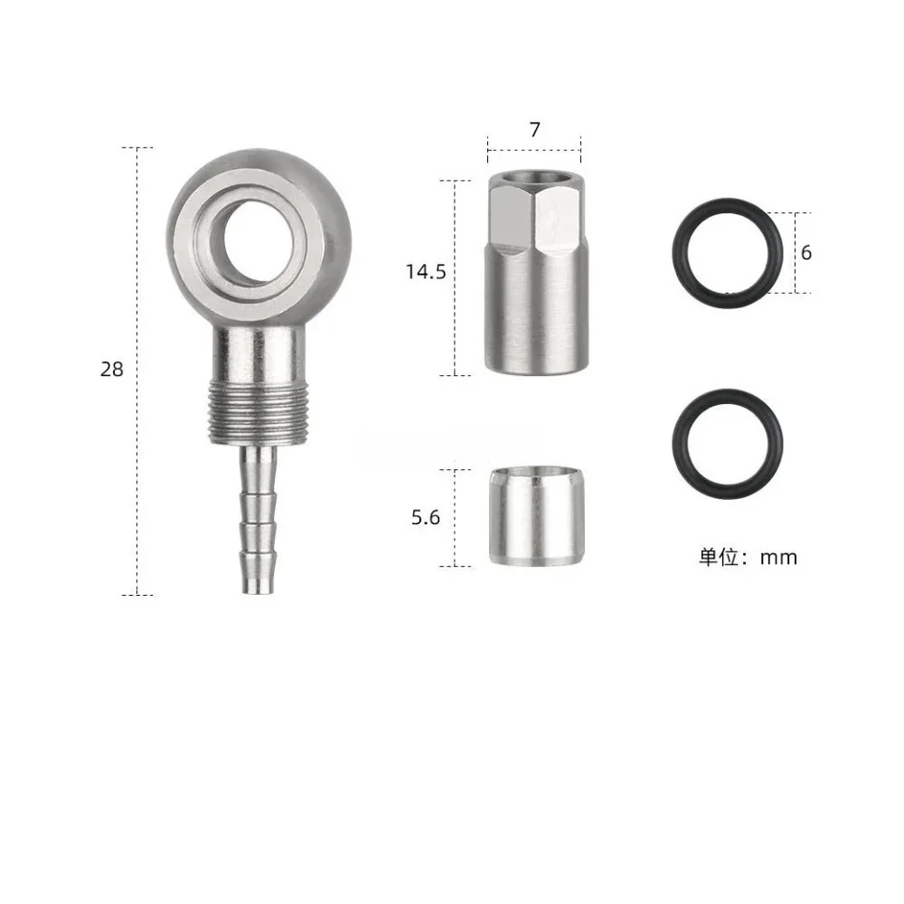 

Адаптер шланга гидравлического дискового тормоза из нержавеющей стали для гидравлического дискового тормоза серии Magura MT, компрессионный болт с оливковой вставкой