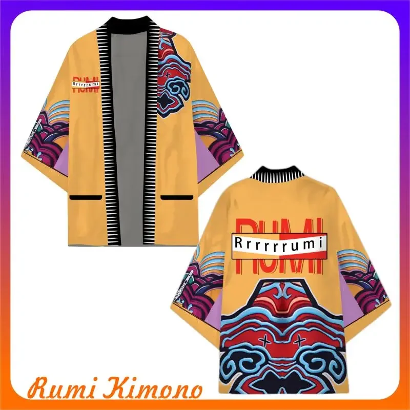 

Костюм на Хэллоуин 2025 года для косплея pour femmes, фильм nouveau Rumi Hunters, Хэллоуин k-pop Rumi, уникальный мотив, кардиган imprimé
