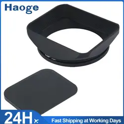 Haoge 67mm Square Metal Lens Hood with Cap for 67mm Canon Nikon Leica Zeiss Nikkor Fuji Lens and 67mm Filter Thread Lens