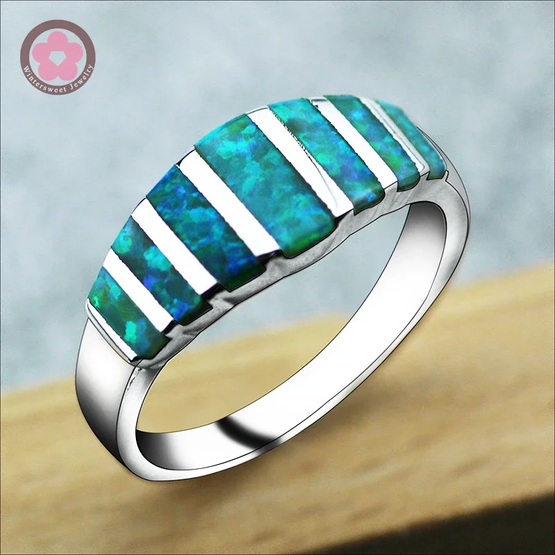 JLR-010 Colorful Fire Opal Fashion Jewelry Opal Cock Rings for Women Fashion Jewelry Evening Party Jewelry Christmas Gift