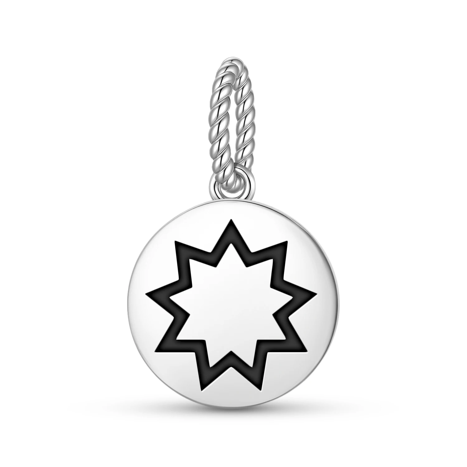 Colgante de estrella de Bahai islámico, cuenta con símbolo de Plata de Ley 925 para mujer, pulsera, collar, joyería Popular