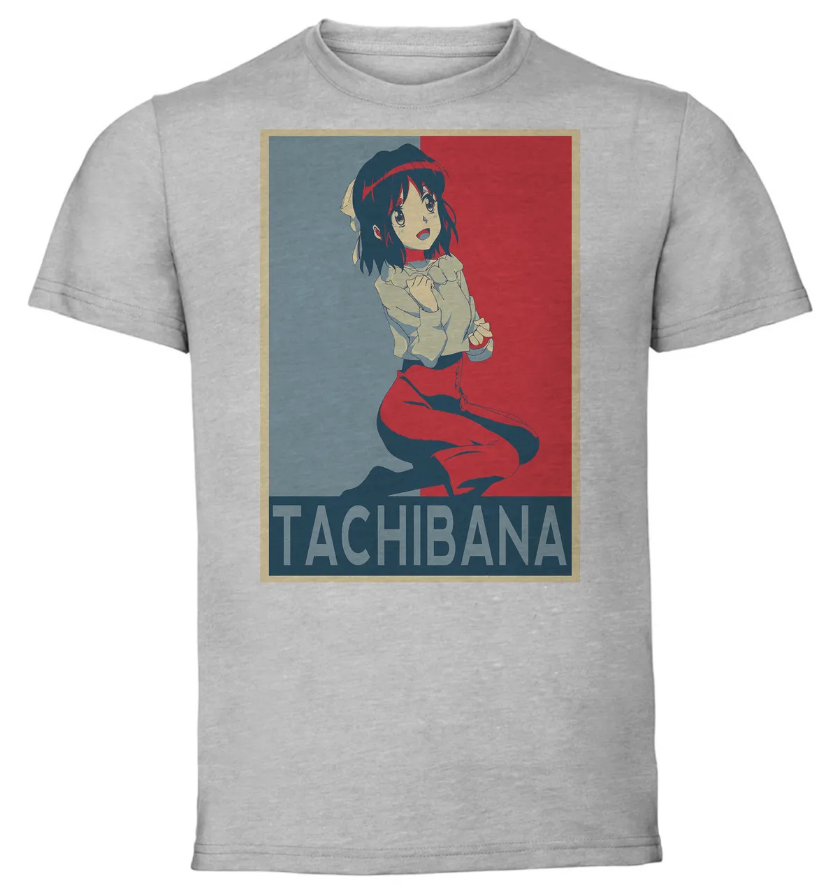 T-Shirt Unisex Grey Propaganda Symphogear Tachibana Hibiki variant