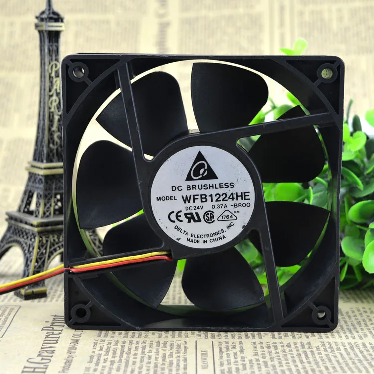 NEW ORIGINAL WFB1224HE-BROO R00 12CM 24V 0.50A 12038 120*120*38mm 12cm COOLING FAN
