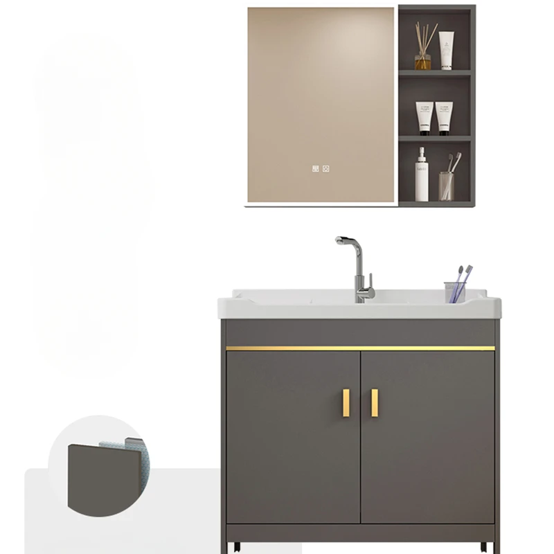 Sanitation Shower Bathroom Cabinets Vanity Mirror Home Furniture Smart Light Bathroom Cabinets Wash Basin Simple Miroir De Salle