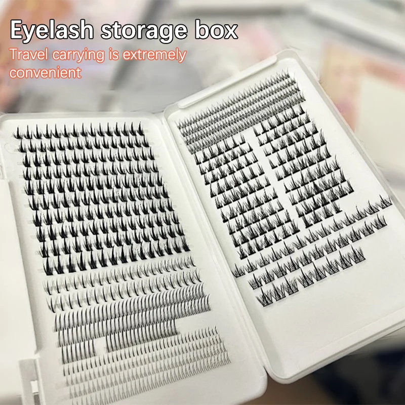 Large-capacity False Eyelashes Dustproof Storage Box Snap Design Travel Empty Lashes Holder Case Lash Display Organizer