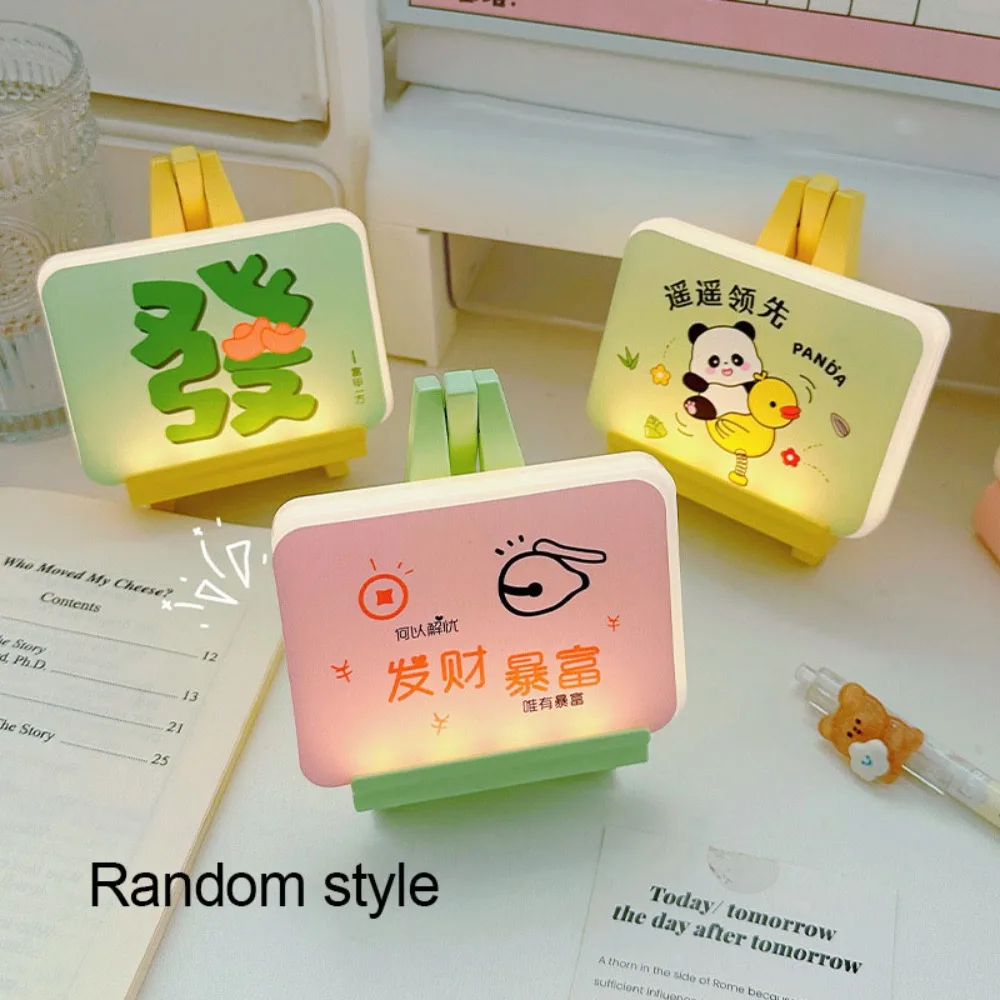 

Interesting 360 ° Rotation Easel Desk Lamp Three Color Lights Hanging Decorative Light DIY USB Charging Sleep Light Girl