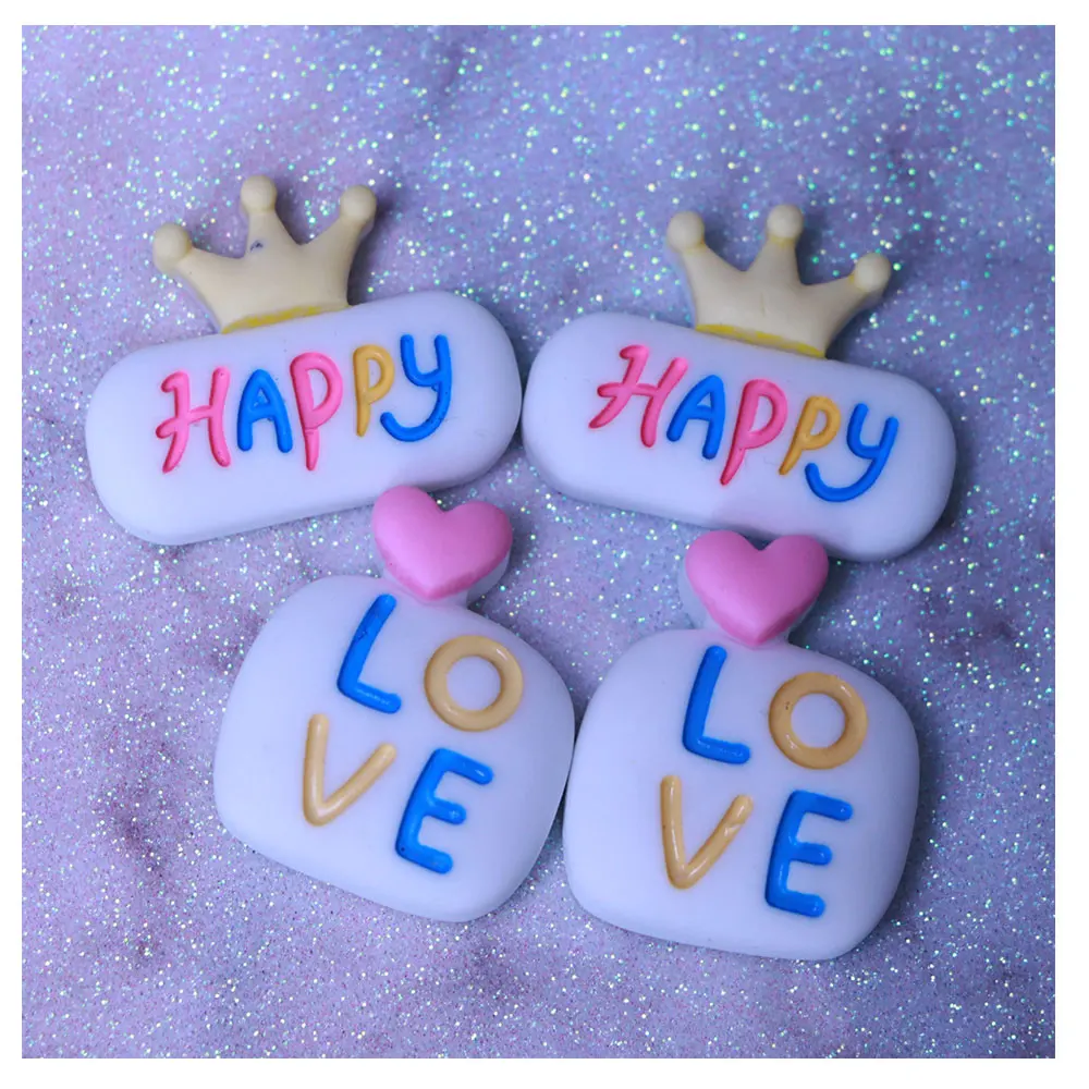 

Resin Lovely Heart Crown Happy Simulation Cartoon Flatback Cabochon Scrapbook Kawaii DIY Headgear Accessories