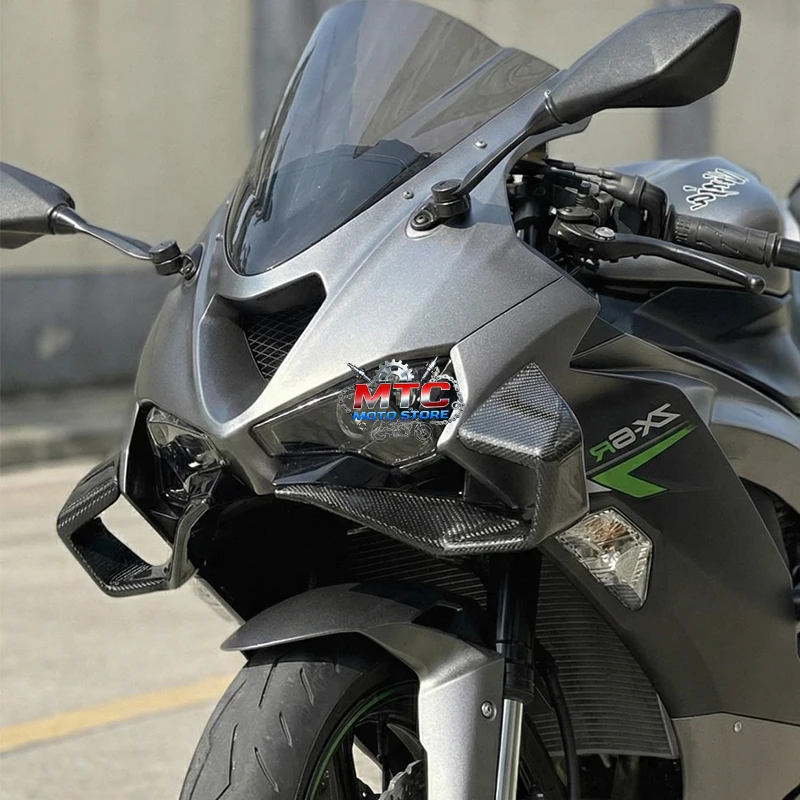 

For Kawasaki ZX6R ZX-6R 2024 2025 2026 New Motorcycle Front Spoiler Front lip fixed wing ABS Fairing Fixed Wing Aerodynamic Wing