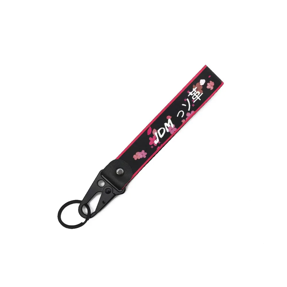 Initial D Auto Schlüsselanhänger Nylon JDM Stil Geschenk Lanyard Schlüsselanhänger Autoschlüssel Stahlfeder Clip Schlüsselanhänger Schlüsselanhänger