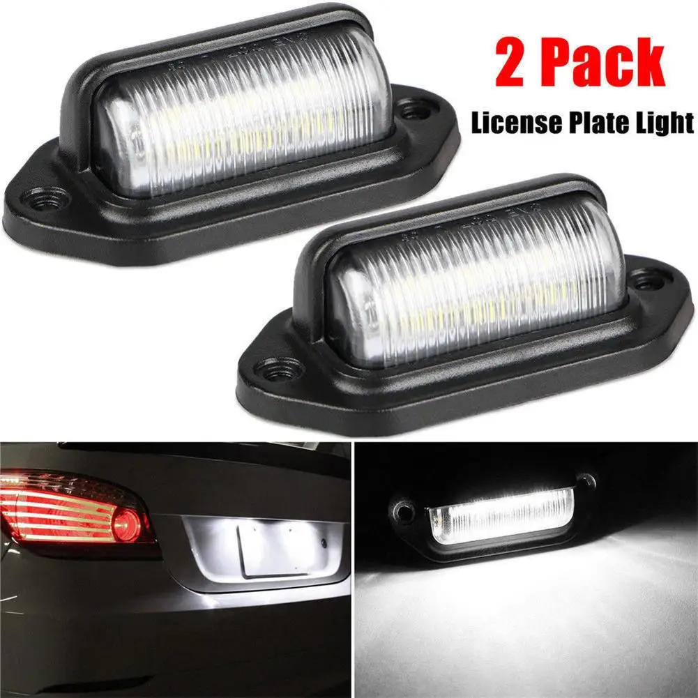 

2PCS 6LED 12-24V License Plate Light Car Boat Truck Trailer Step Lamp