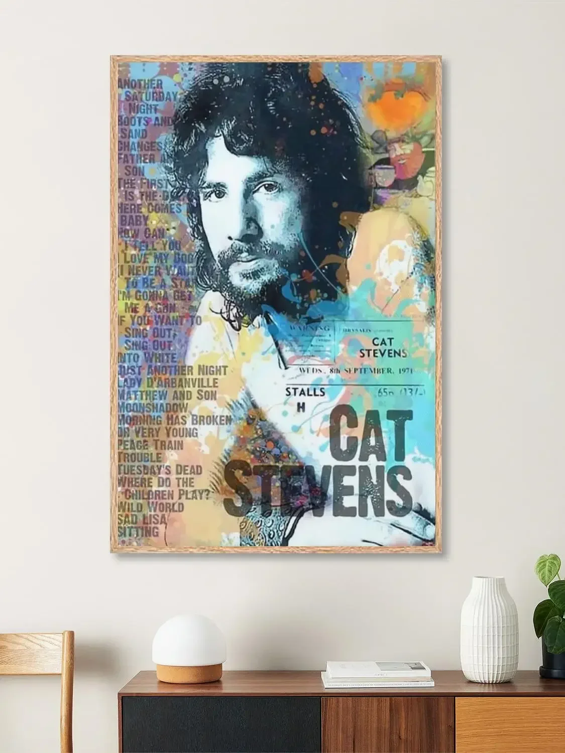 Póster de banda de Cat Stevens, impresiones, cuadro sobre lienzo para pared, póster para decoración moderna del hogar y la sala de estar familiar