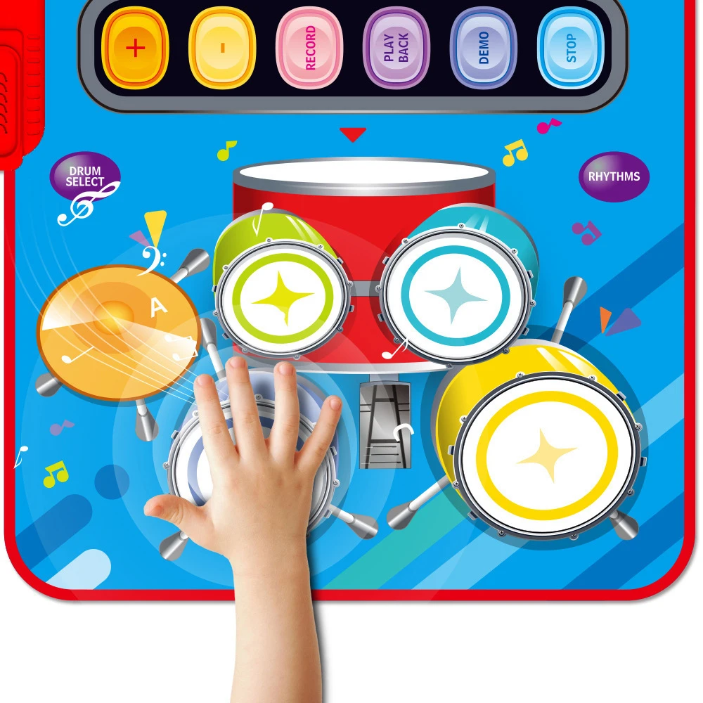 Kinder 2In1 Muzikale Deken Drum Piano Toetsenbord Elektronische Multifunctionele Jazz Educatief Speelgoed Jongens Meisjes Gift