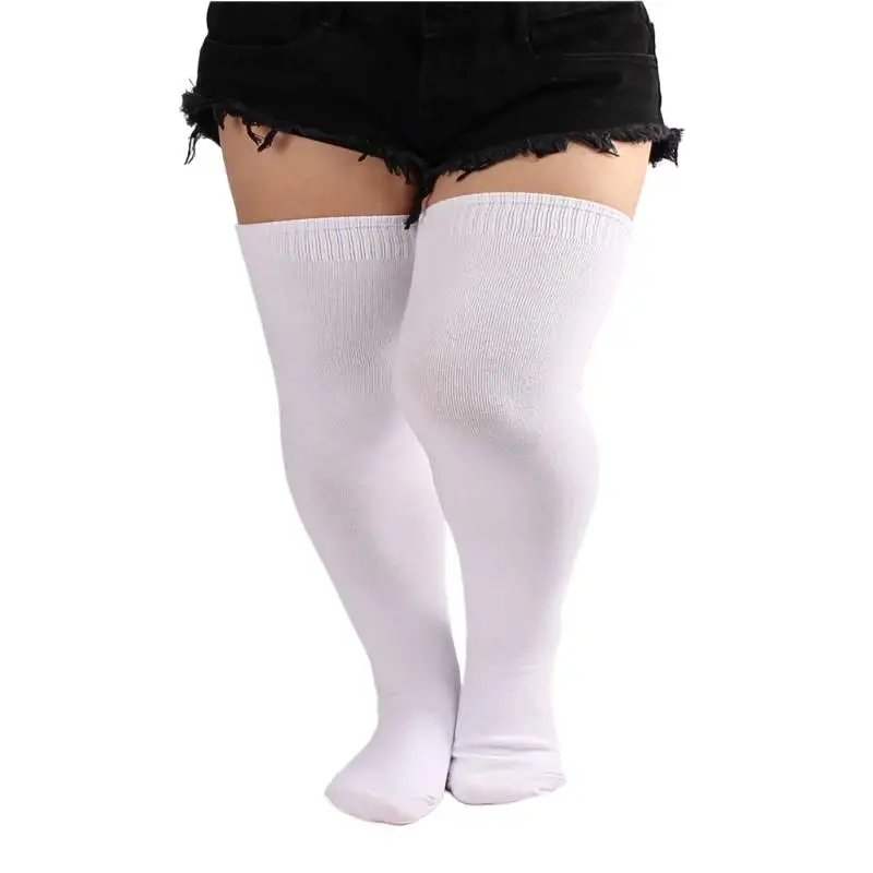 Women Plus Size Socks Oversized Over Knee Socks Thigh High Socks cotton Knee High long Socks winter