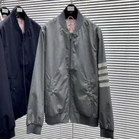 Casual Slim Fit Men's Women's Bomber Jacket Autumn/Winter Four Button Baseball Collar Jacket Smooths Your Silhouette