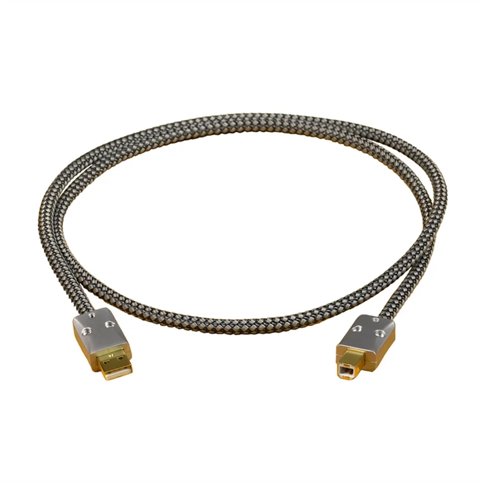 

AVplay AV-0812 HiFi DAC DDC Digital Data Cable 4N Sterling Silver USB Type B Type C Interwork Foil Shielding 4K for PC Phone