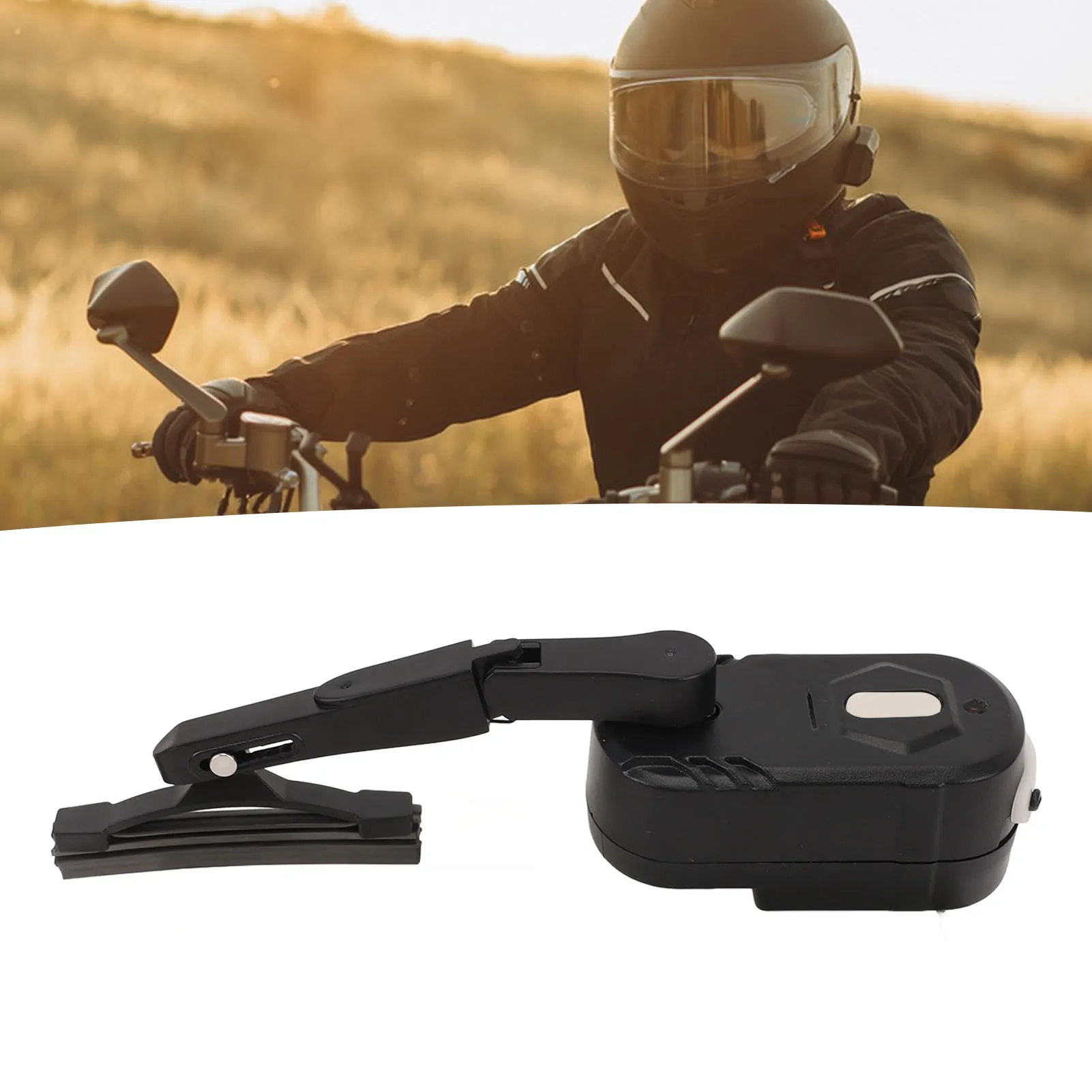 

Козырек для мотоциклетного шлема, 5 В, водостойкий стеклоочиститель для мотоциклетного шлема, 2 скорости, емкость аккумулятора 800 мАч для мотоциклетного козырька