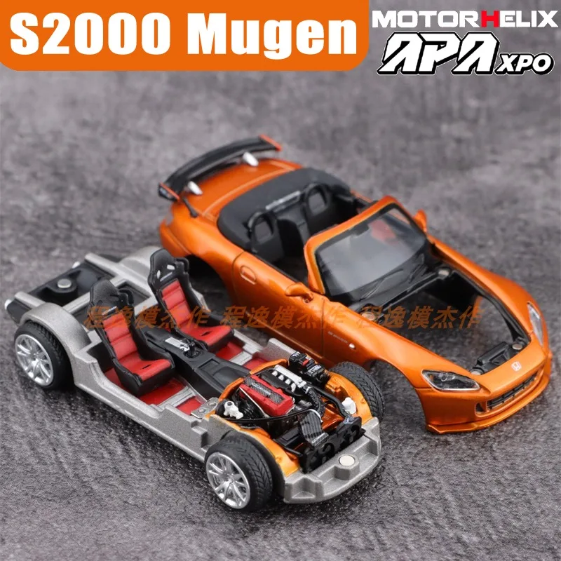 MH 1/64 S2000 Mugen APAxpo Legering Motorvoertuig Speelgoed spuitgieten Metalen Model Collectie Jongen Kerstcadeaus