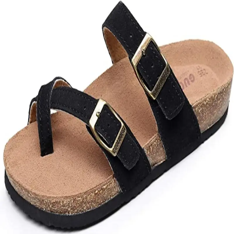 Women\'s Cork Footbed Slide With Arch Support Comfortable Summer Beach Sandals For Women Girls Ladies