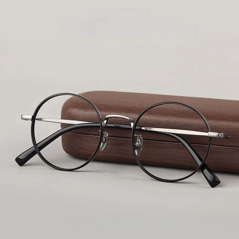 

Изысканный дизайн, винтажная красочная круглая оправа для очков из сплава для мужчин и женщин, оптическая близорукость, пресбиопия, линзы, очки в стиле ретро