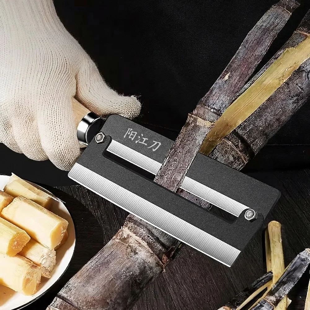 Pelador de Piña y Caña de Azúcar de Acero al Carbono, Cuchillo Comercial Ultra Afilado y Reforzado para Pelar y Cortar C2612