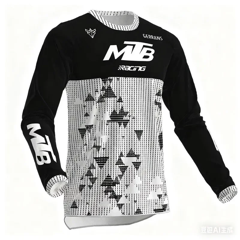 Camiseta de manga larga informal con estampado 3D para adolescentes, ideal para ciclismo de montaña, motocross, acampada, actividades al aire libre y pesca, corte holgado, 2026