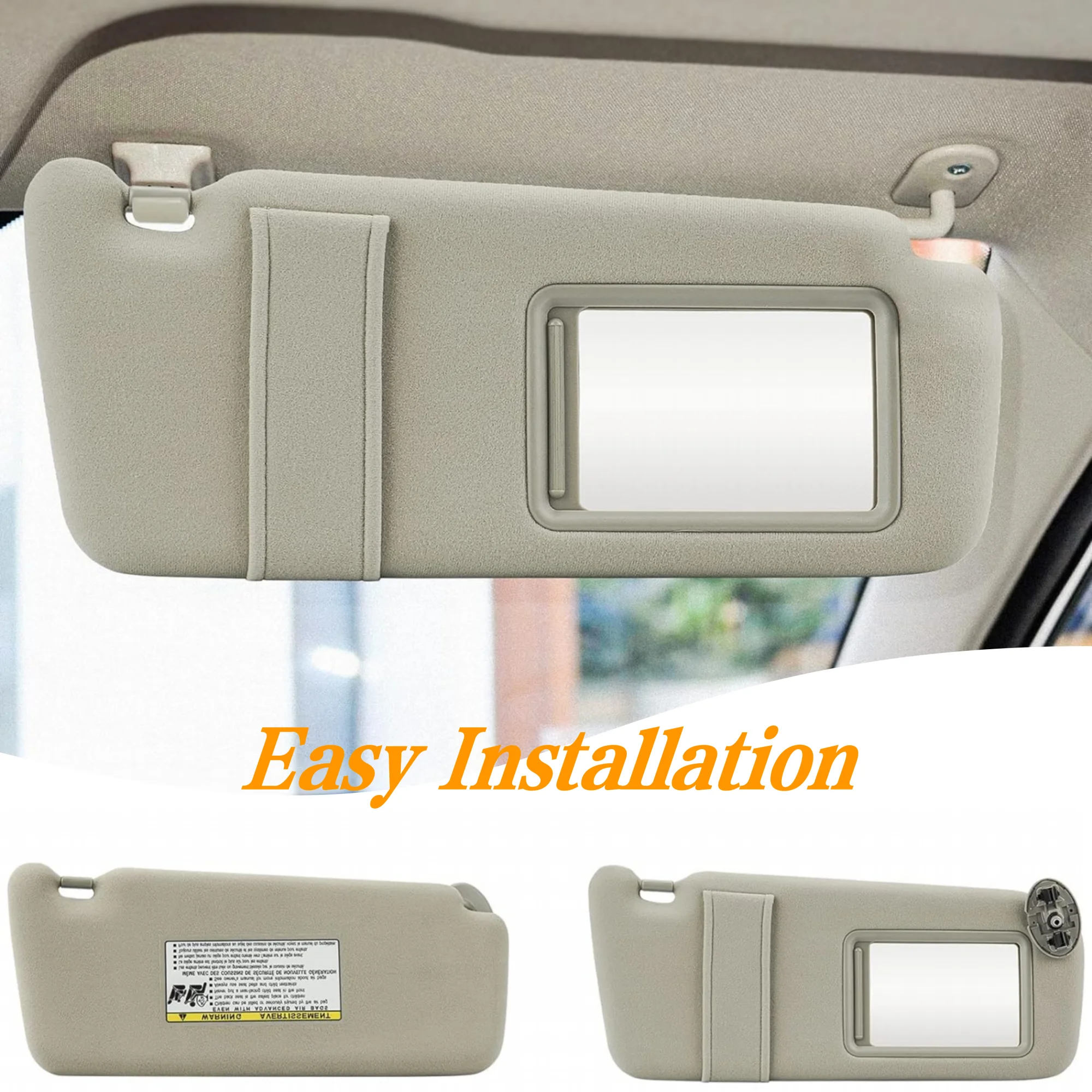 Sun Visor Vanity Mirror Without Light  for Toyota Camry 2007-2011 Replace 74310-06750-E0 74320-06780-B0