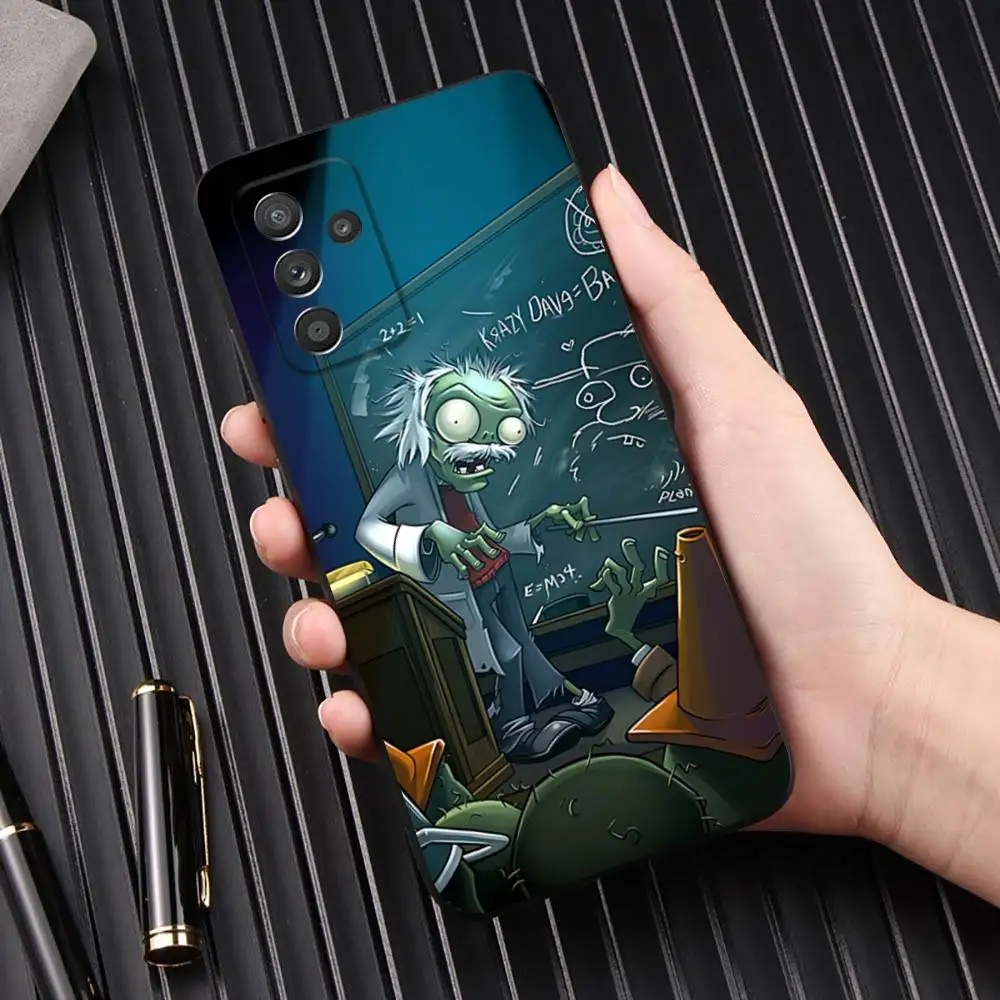 حافظة هاتف P-Plants vs Cool Z-Zombies لهاتف Samsung Galaxy A 91,80,73,72,53,52,51,22,5G,Plus,J,Note غطاء أسود ناعم