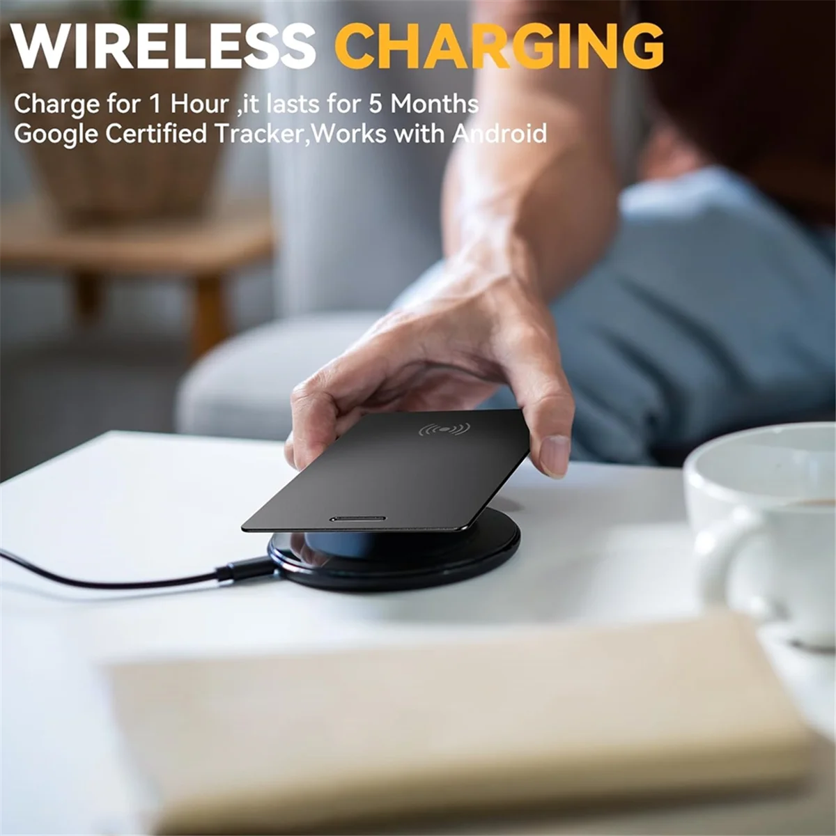 مكتشف محفظة 3C جديد لنظام Android، محدد موقع العناصر بلوتوث لاسلكي رفيع قابل لإعادة الشحن 1.8 مم، لتطبيق Find Hub، Android فقط #6