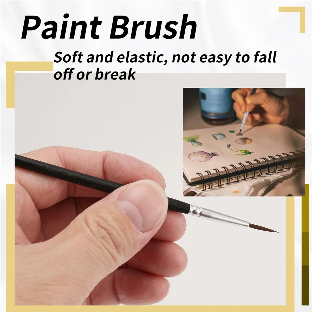 

A23G 60pcs Detail Paint Brushes, Fine Tip Paint Brush with 3 Sizes 0 00 000 Mini Tiny Miniature Fine Paint Liner Brush