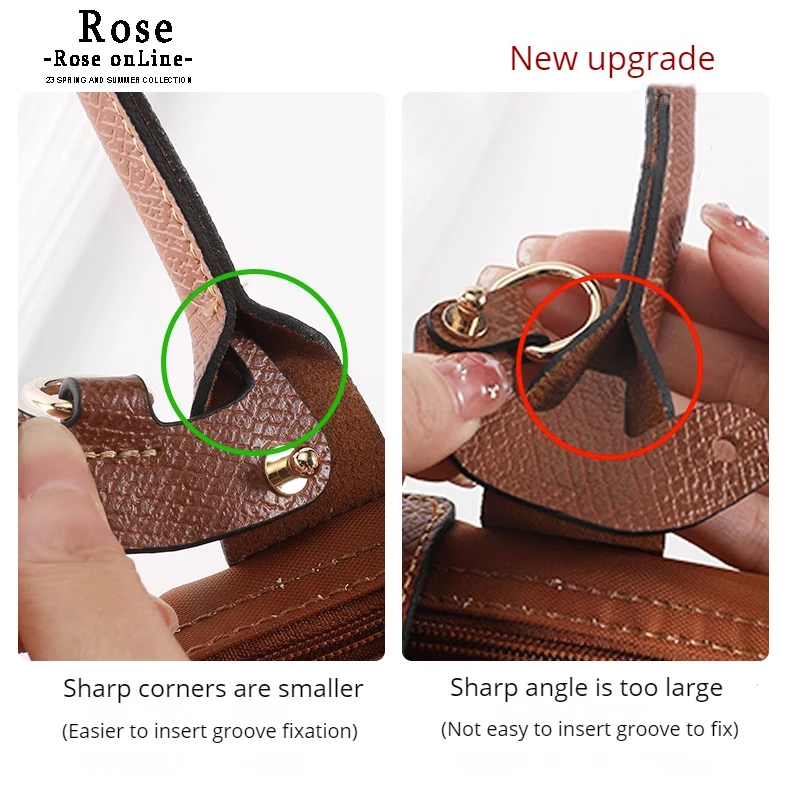 Rose ONLINE Bag Shoulder Strap Free Punching For Longchamp Bag Small Transformation Tote Messenger Strap