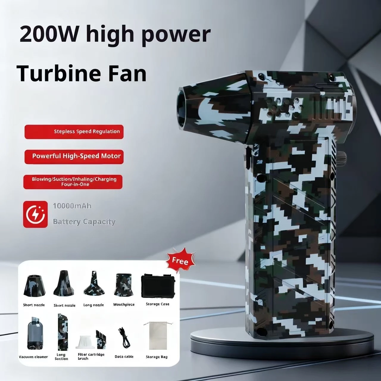 

X6 Violent Fan Powerful Fan Vacuum Cleaner 580000RPM Brushless Turbo Jet Fan For Home Outdoor Power Tools