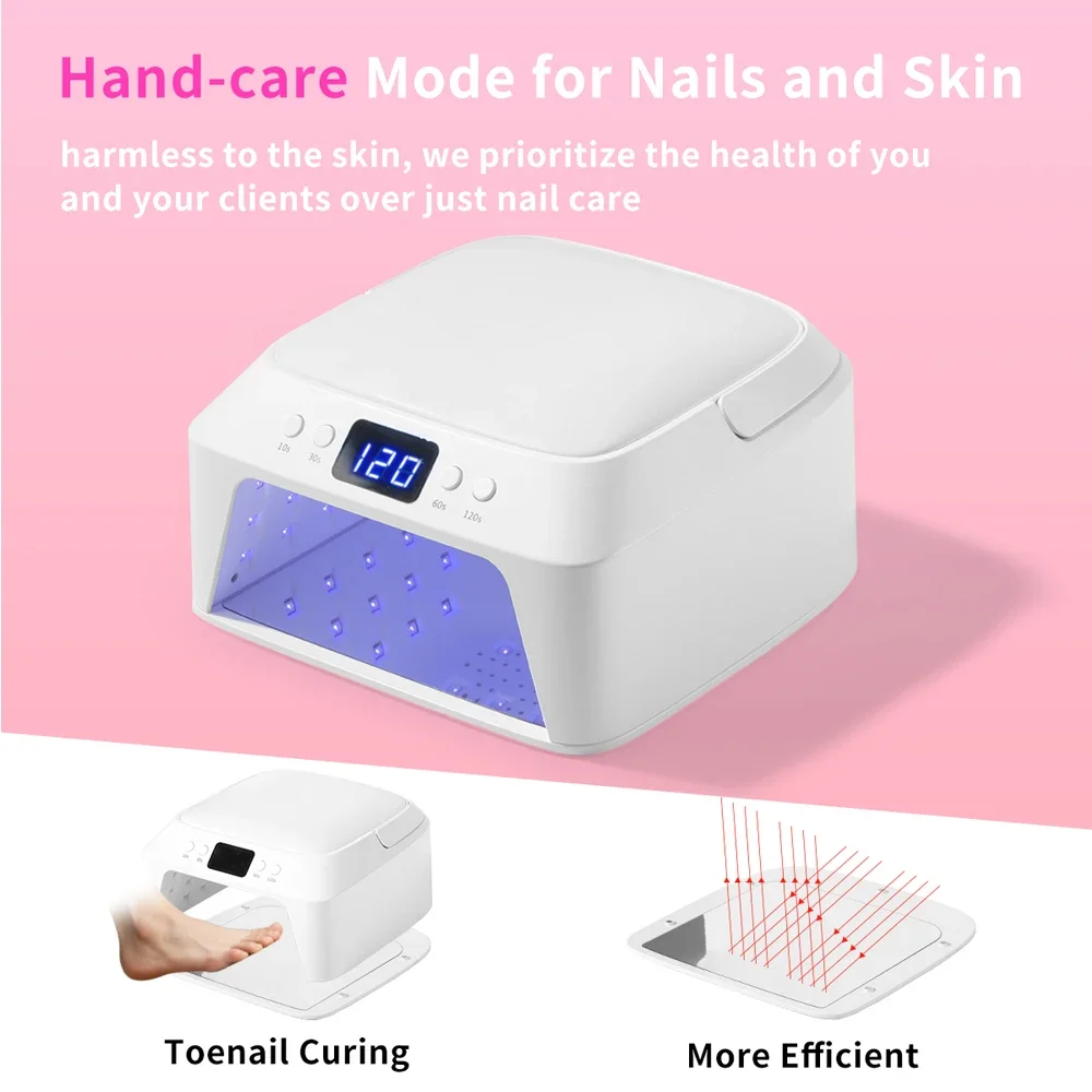 LEDs UV Nail Lamp Large Space Nail Dryer with Hand Pillow Smart Sensor 72 W Professional UV Lamp For Nails Manicure Pedicure