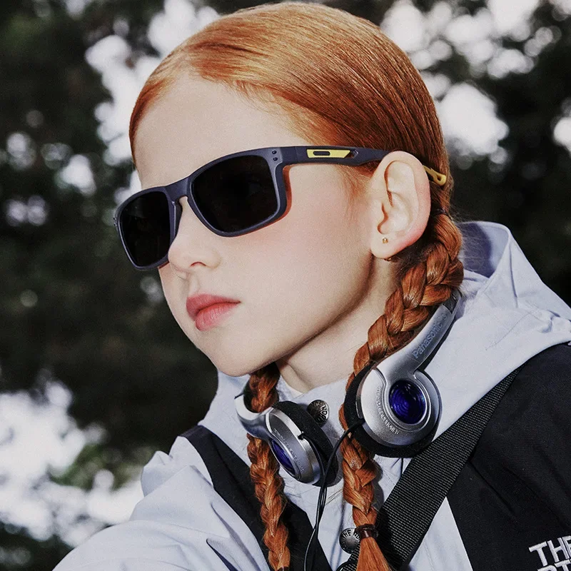 Gafas de sol cuadradas polarizadas para deportes al aire libre, lentes de silicona flexibles, protección UV400, niños y niñas de 3 a 12 años
