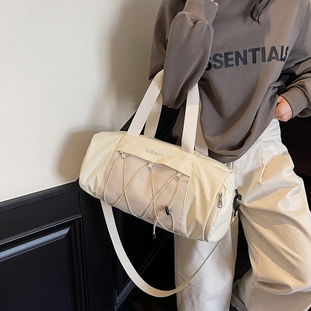 Korean Style Travel Luggage Bag Waterproof Large Capacity Sports Fitness Handbag Single Shoulder Dry and Wet Separated