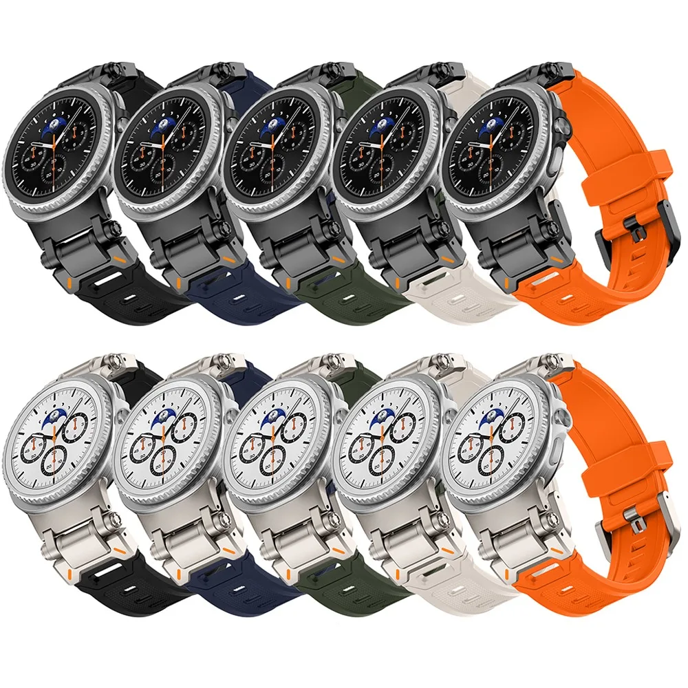 سوار سيليكون رياضي لساعة سامسونج جالاكسي 8 كلاسيكي 46 ملم 44 ملم 40 ملم حزام معصم ناعم لساعة جالاكسي الترا 2025 للرجال كوريا