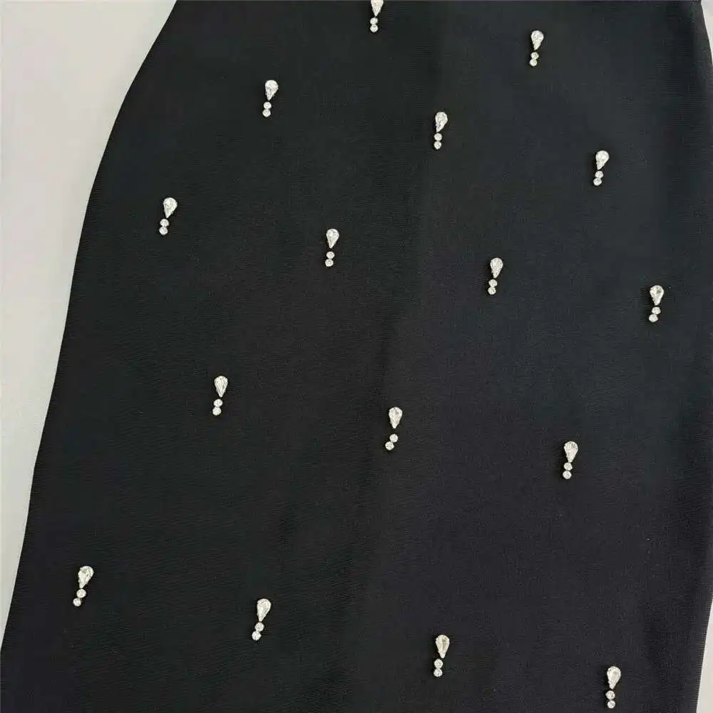 LEOSOXS ブラック オフショルダー ドレス リボン サテン ガウン ラインストーン フロアレングス フォーマル パーティー ウェア スタイリッシュ エレガント シック イブニング アタイア