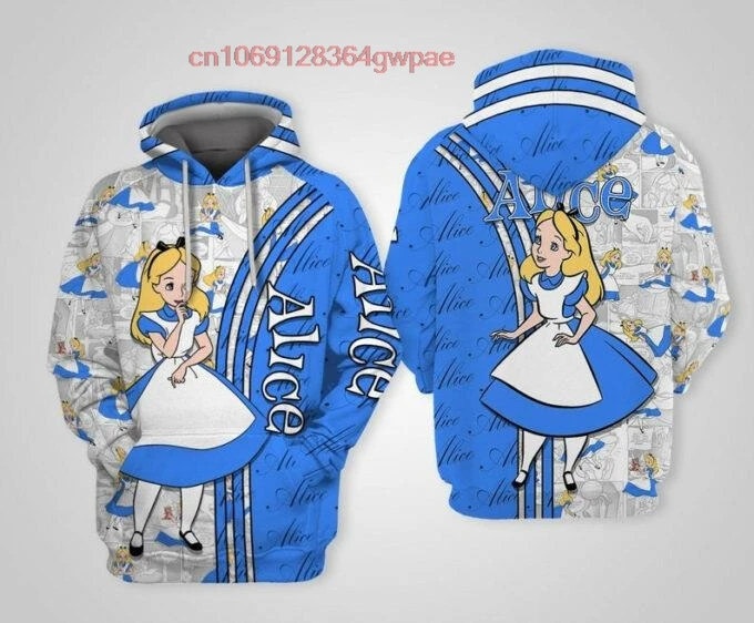 Alice In Wonderland Christmas Disney 3D Hoodie