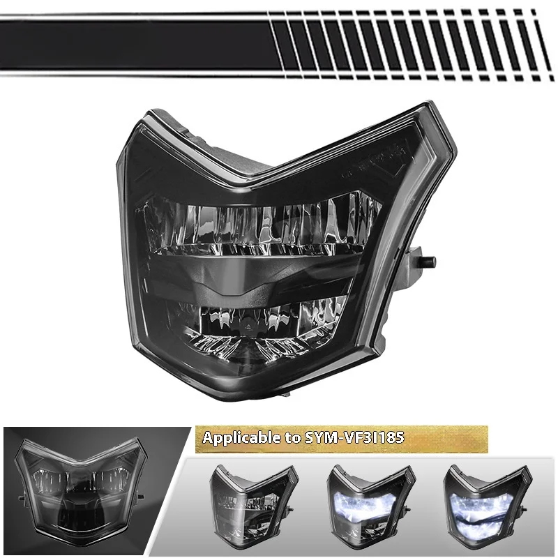 Motorcycle Headlight Modification with LED Headlights Suitable for Sanyang VF3i 185 High and Low Beam Lights, Hot Selling