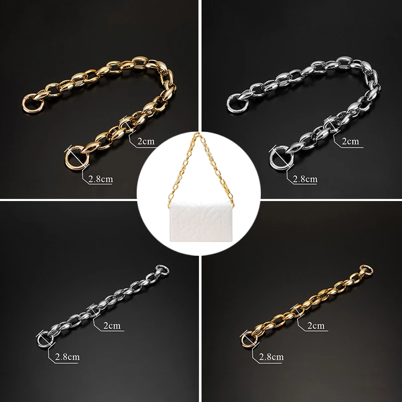 Multicolor Bag Chain Accessories Gold Women\'s Shoulder Bag Chain Acrylic Bag Chain Strap Crossbody Bag Parts Belt Chain for bags