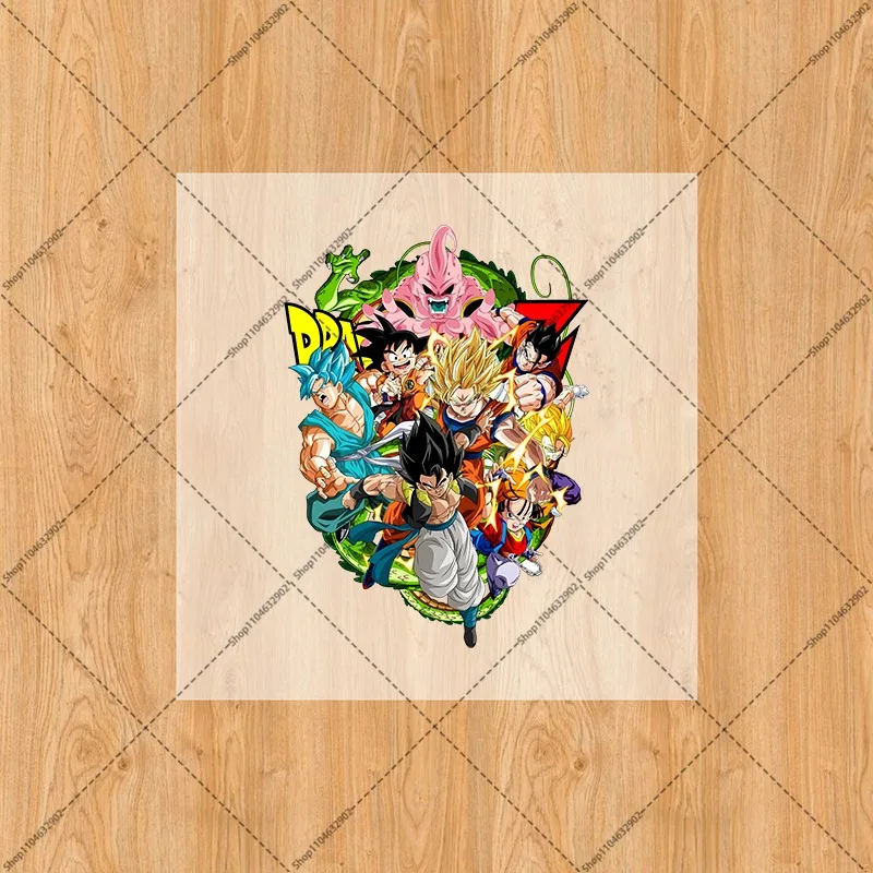 Dragon Ball Iron on Patches Washable Heat Thermal Transfer Stickers Anime Cartoon Pattern Women Men DIY Clothes Hats Party Gift